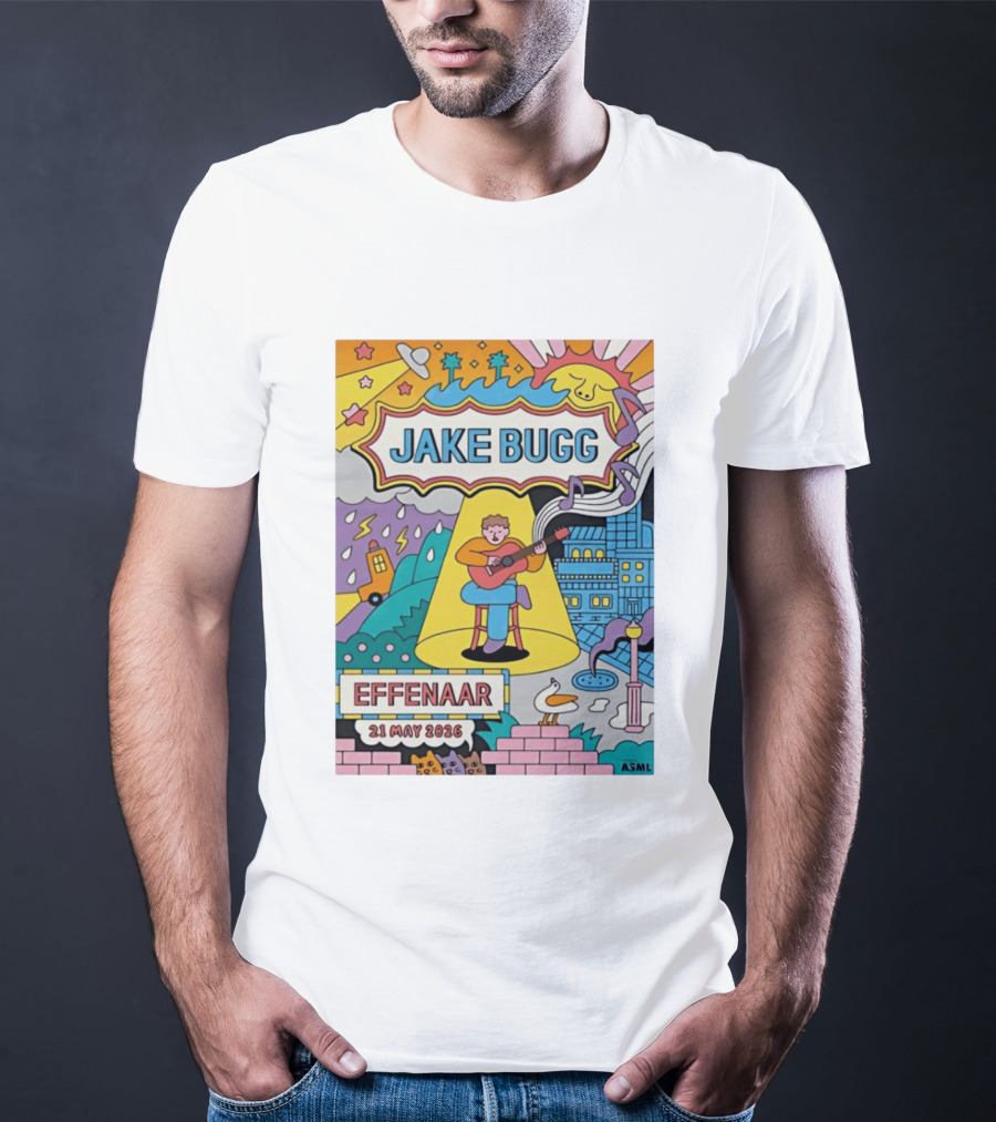 Jake Bugg Effenaar 21 May 2026 Pop Art Style Concert Event T-Shirt