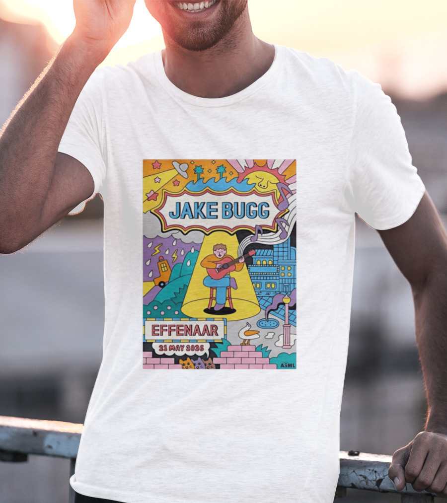 Jake Bugg Effenaar 21 May 2026 Pop Art Style Concert Event T-Shirt