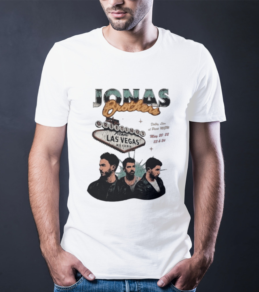 Jonas Brothers Greetings From Las Vegas Nevada May 17 18 2026 Event T-Shirt