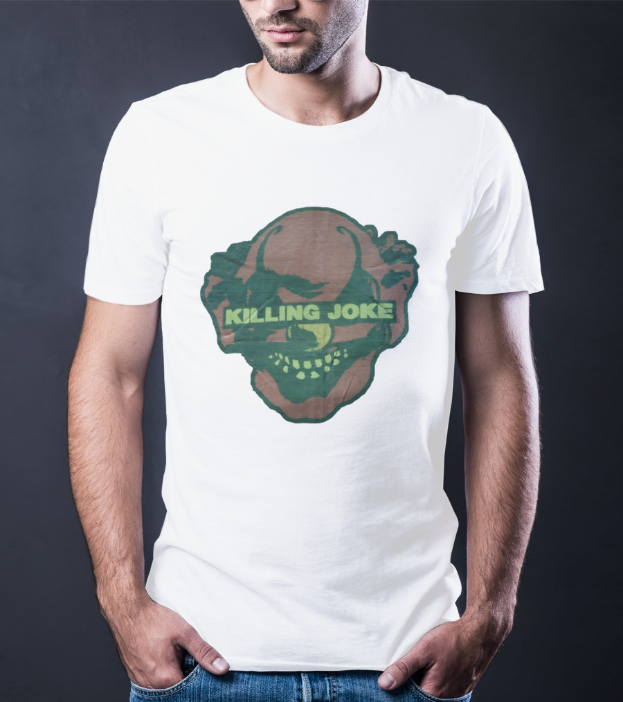 Killing Joke Clown Face With Green Text And Smiling Expression T-Shirt