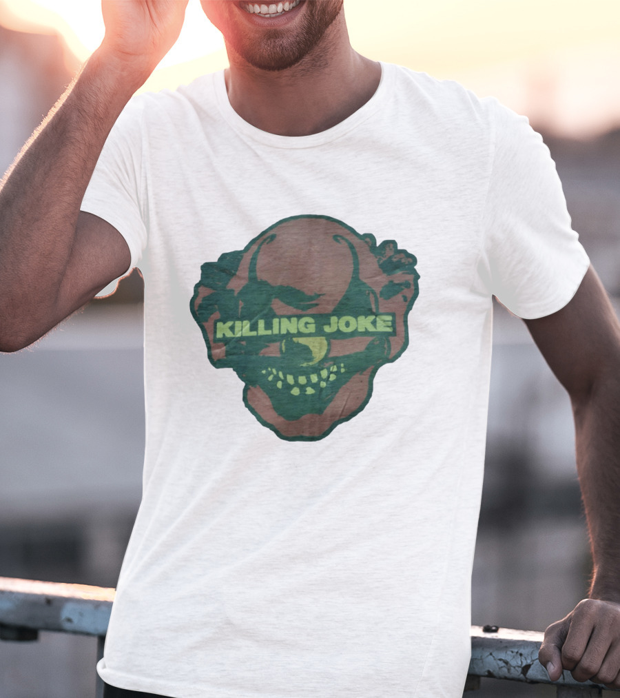 Killing Joke Clown Face With Green Text And Smiling Expression T-Shirt