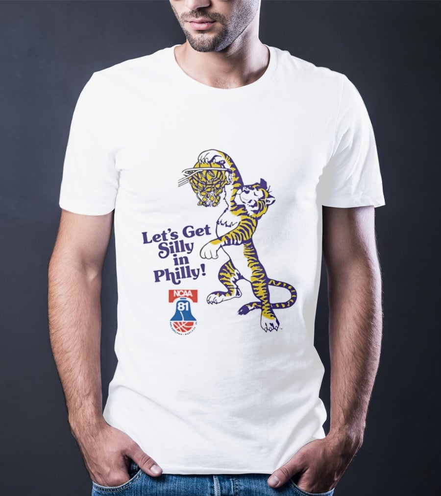 LSU Tigers Let's Get Silly In Philly NCAA 81 Basketball Dunking T-Shirt