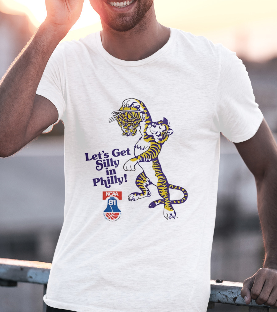 LSU Tigers Let's Get Silly In Philly NCAA 81 Basketball Dunking T-Shirt
