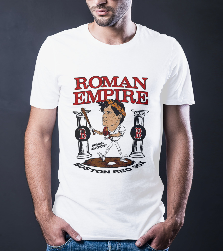Roman Empire Boston Red Sox Roman Anthony Caricature Player T-Shirt