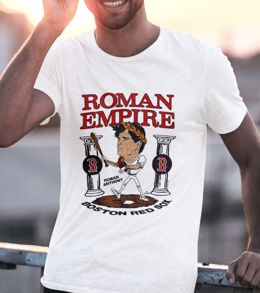 Roman Empire Boston Red Sox Roman Anthony Caricature Player T-Shirt