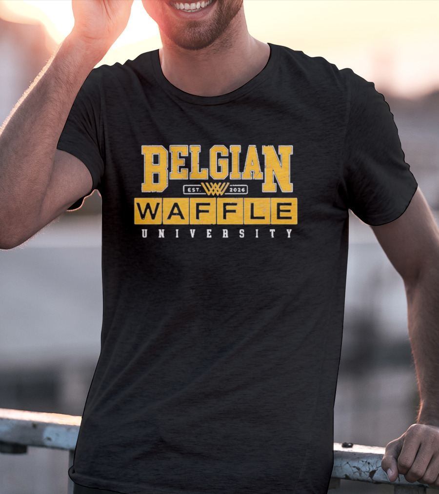 Belgian Waffle University Est 2026 Basketball OKC T-Shirt