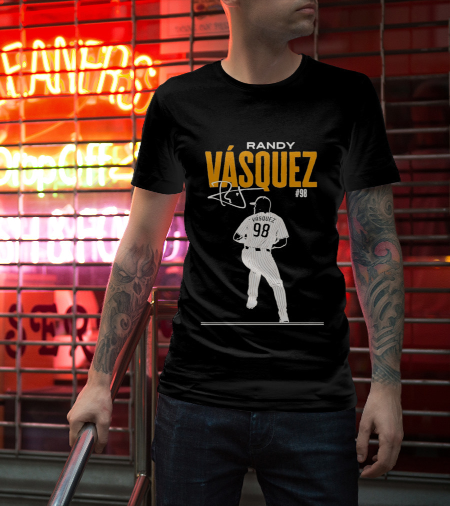 Randy Vázquez 98 San Diego Players Signature T-Shirt