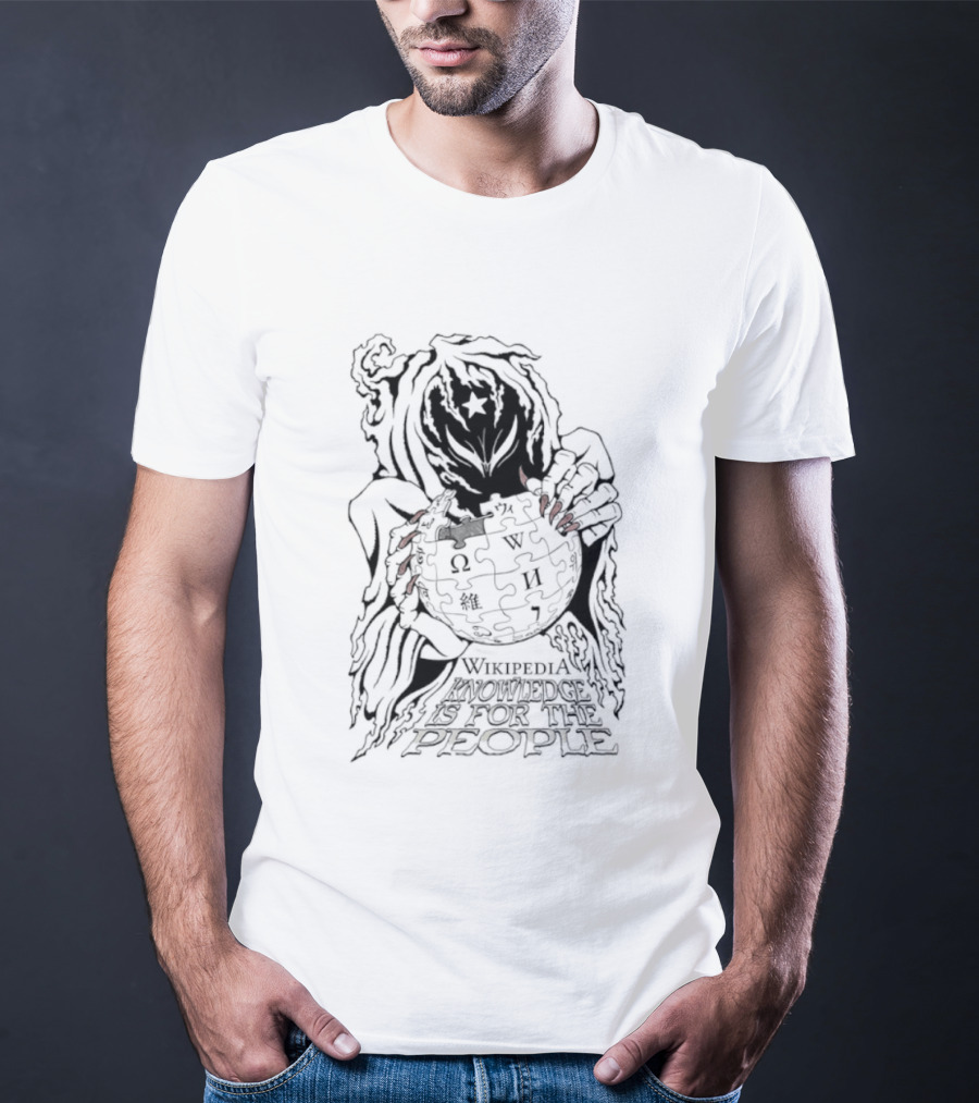 Witch Holding Wikipedia Puzzle Symbol Knowledge For The People T-Shirt