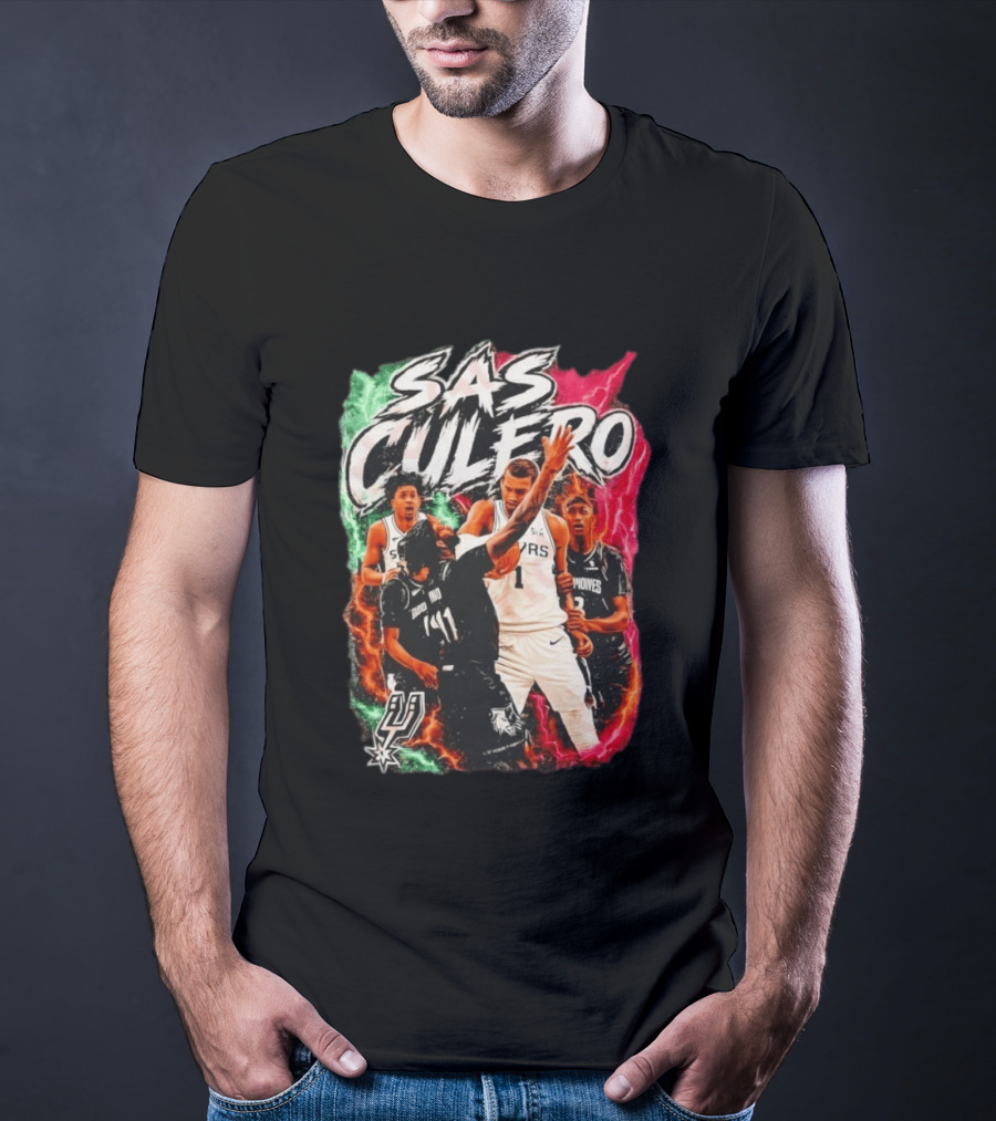 San Antonio Spurs SAS Culero Victor Wembanyama Basketball Players T-Shirt