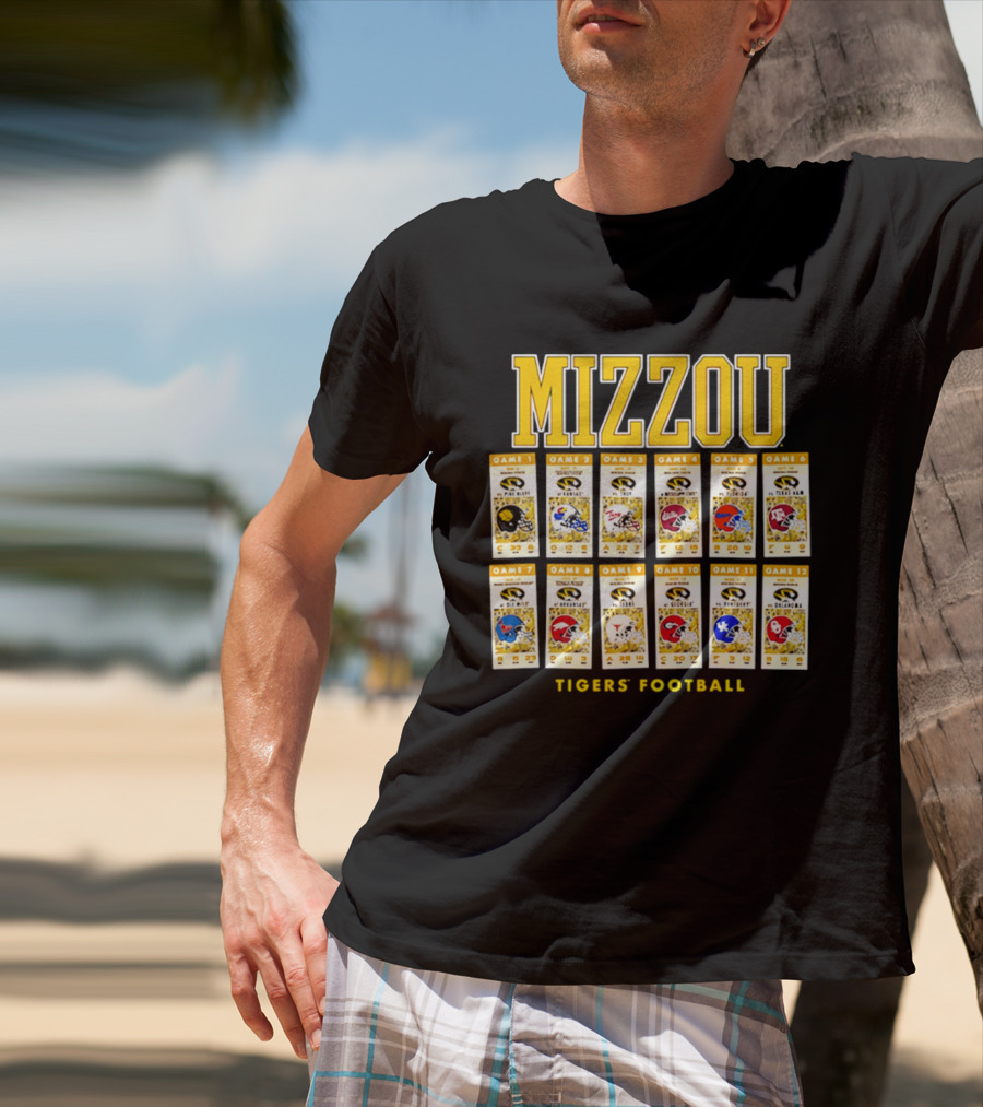 Mizzou Tigers 2026 Football Season Schedule Games T-Shirt