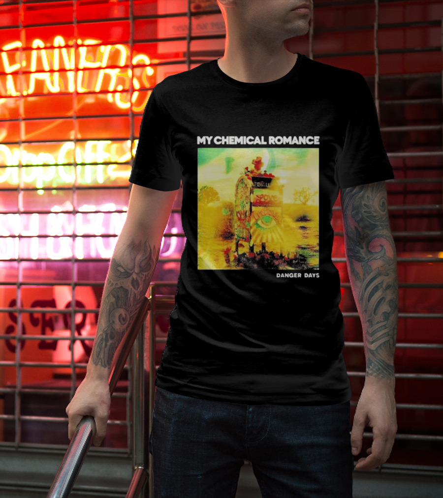 My Chemical Romance Danger Days Album Art Neon Desert Mailbox T-Shirt