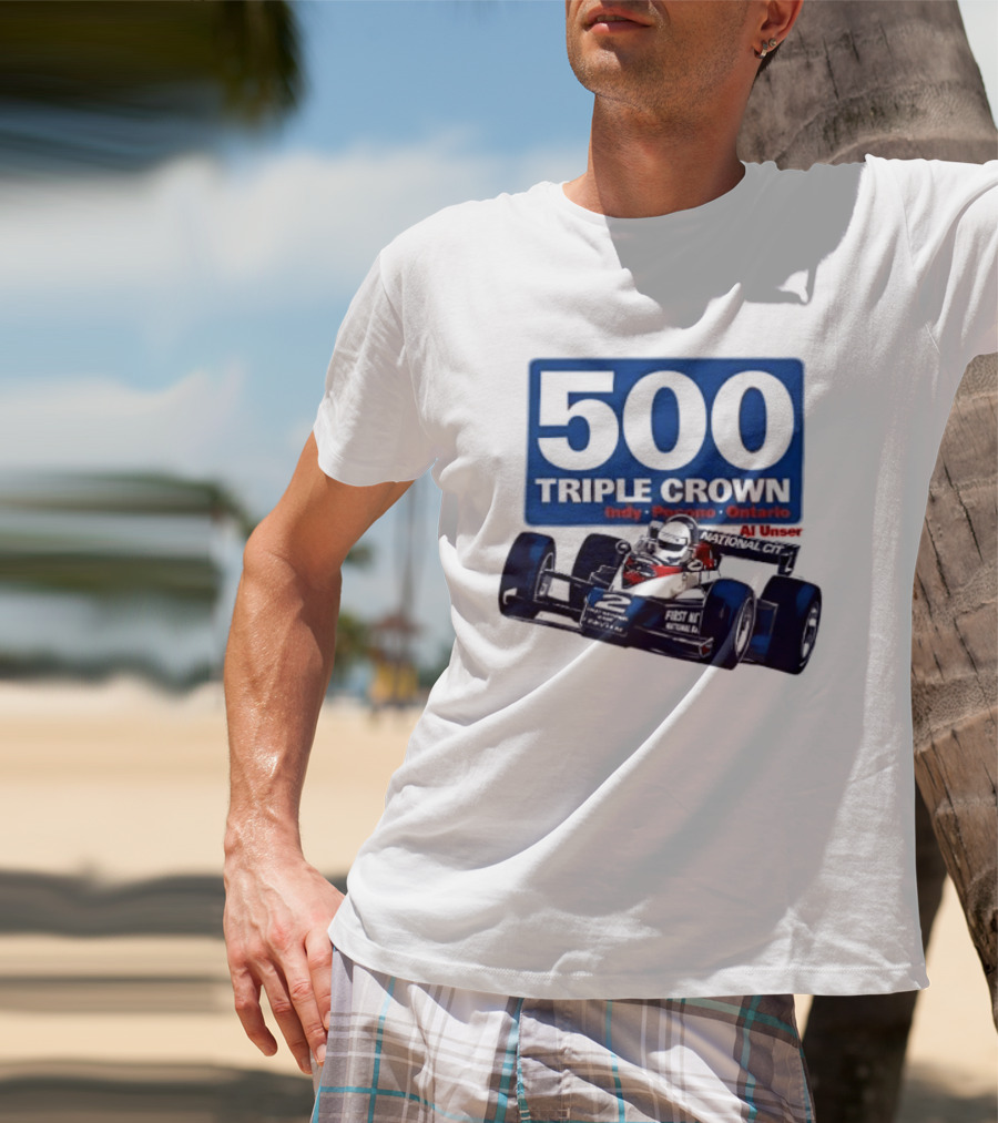500 Triple Crown Al Unser Indy Pocono Ontario Racing T-Shirt