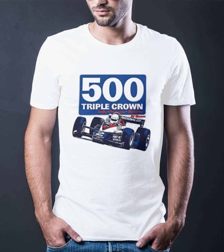 500 Triple Crown Al Unser Indy Pocono Ontario Racing T-Shirt