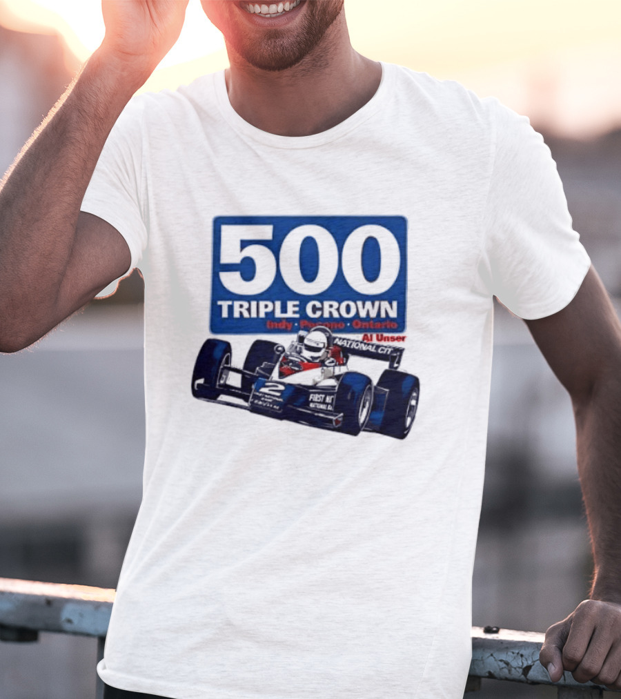 500 Triple Crown Al Unser Indy Pocono Ontario Racing T-Shirt