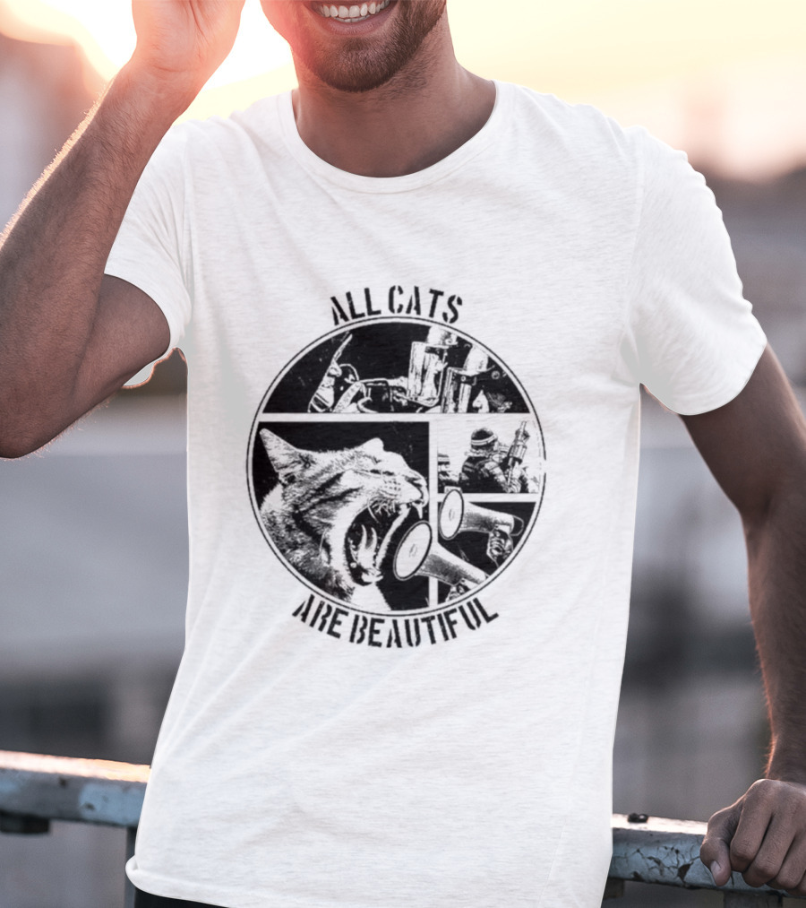 All Cats Are Beautiful Cat And Soldier T-Shirt