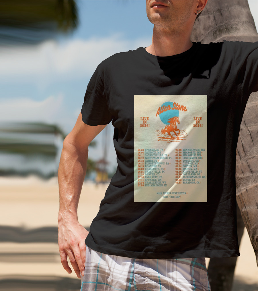 Allen Stone Live In 2026 Tour Dates With Chris Stapleton And The Dip T-Shirt