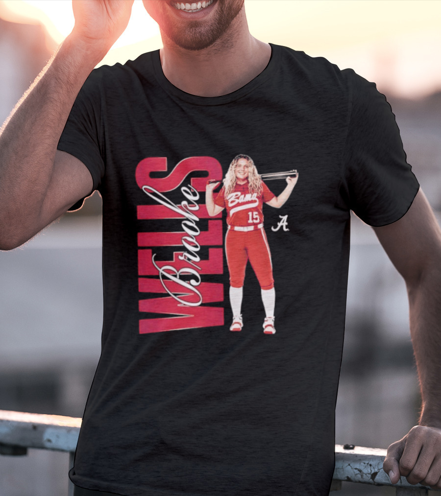 Brooke Wells Bama Crimson Tide Softball Player 15 Alabama T-Shirt