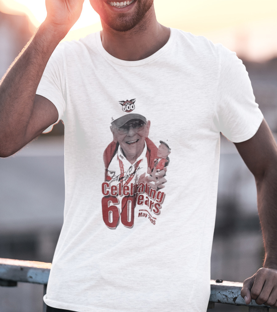 Tom Carnegie Indianapolis 500 Celebrating 60 Years Announcer Bobblehead May 2005 T-Shirt