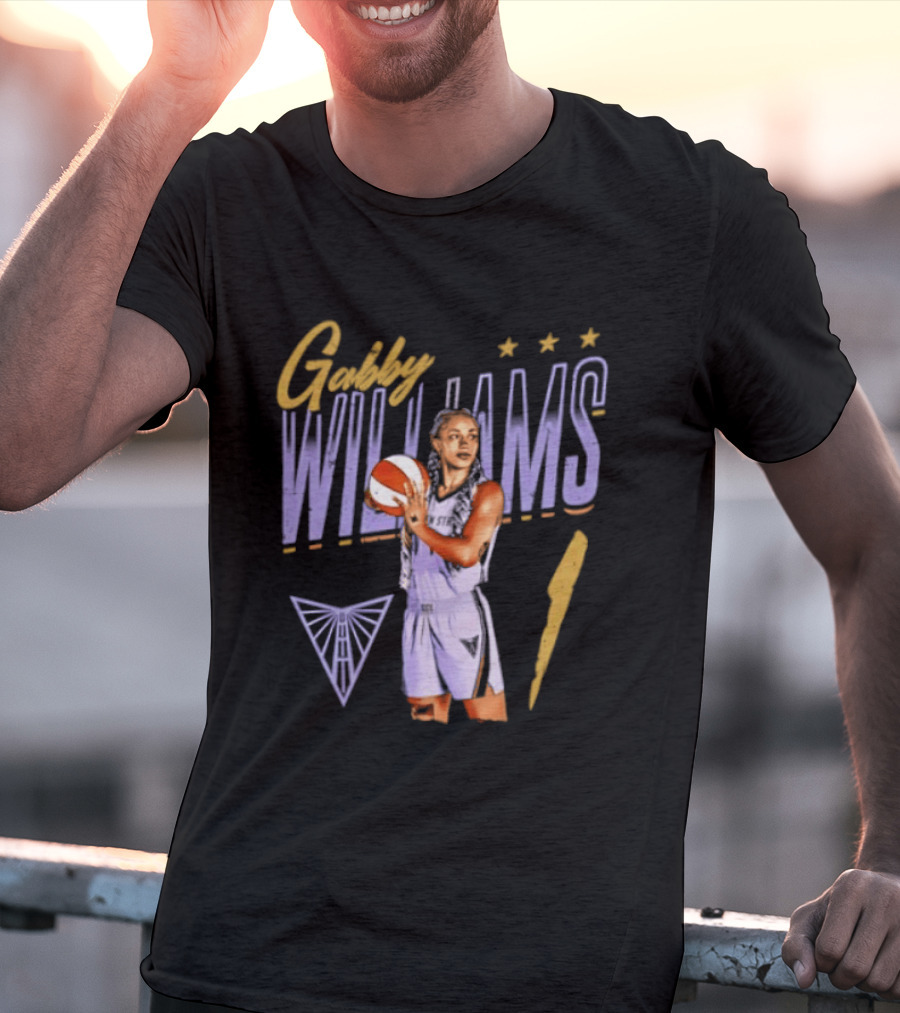 Gabby Williams 1 Golden State Valkyries Basketball Pose T-Shirt