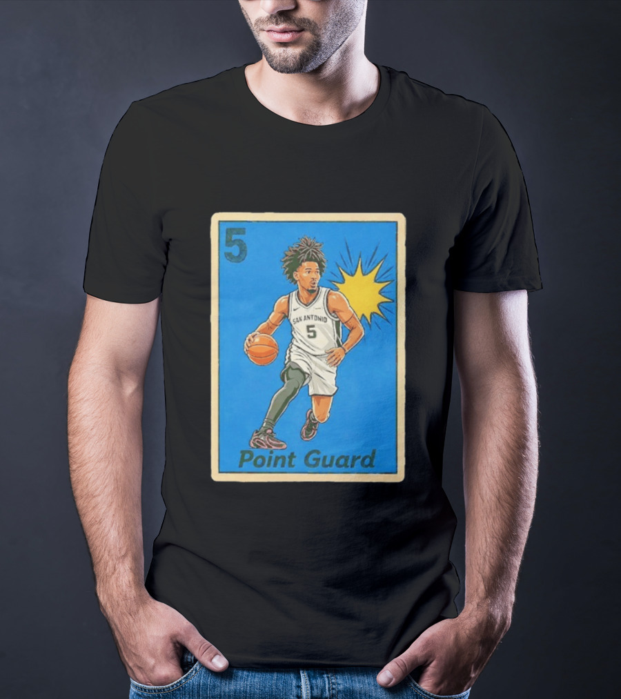San Antonio Spurs Point Guard Stephon Castle 5 T-Shirt