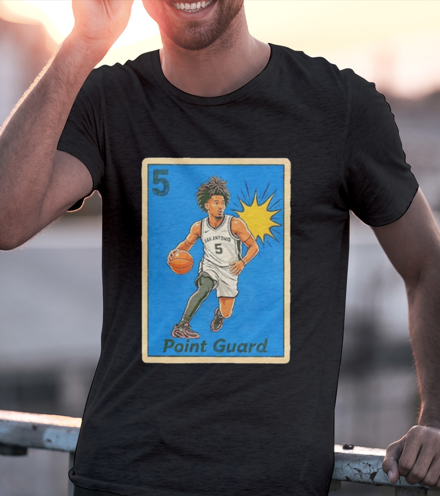 San Antonio Spurs Point Guard Stephon Castle 5 T-Shirt
