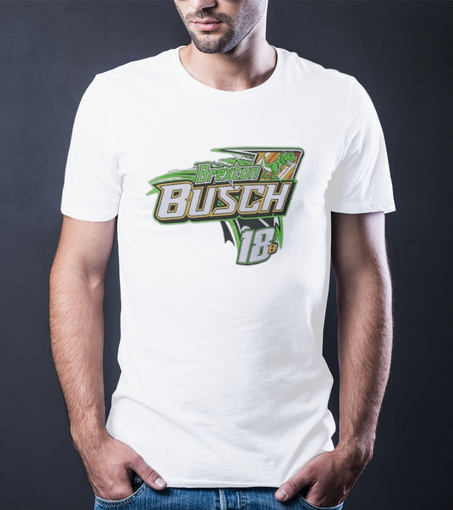 Brexton Busch 18B Dinosaur Racing T-Shirt