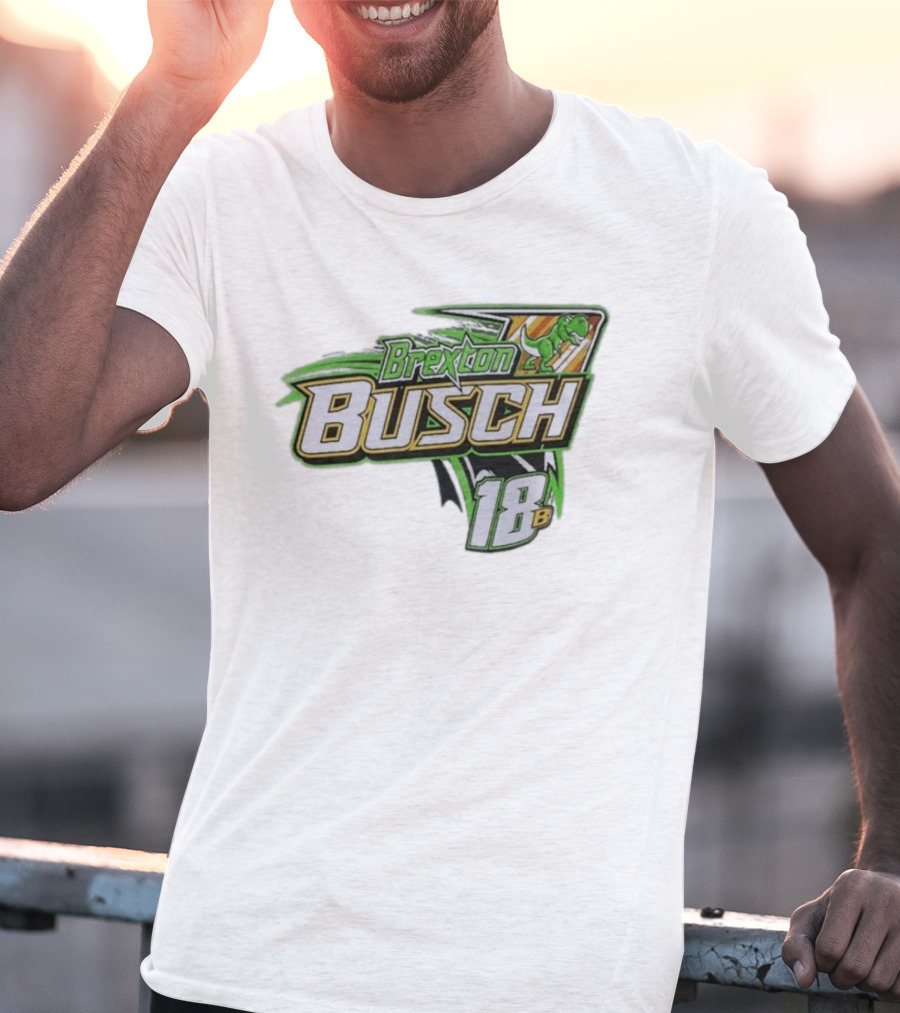 Brexton Busch 18B Dinosaur Racing T-Shirt