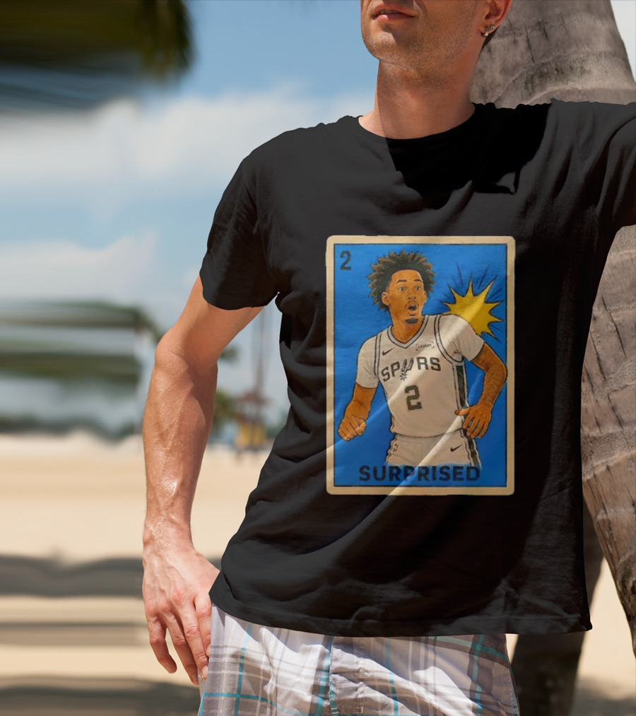 Surprised Dylan Harper Spurs Basketball Card T-Shirt