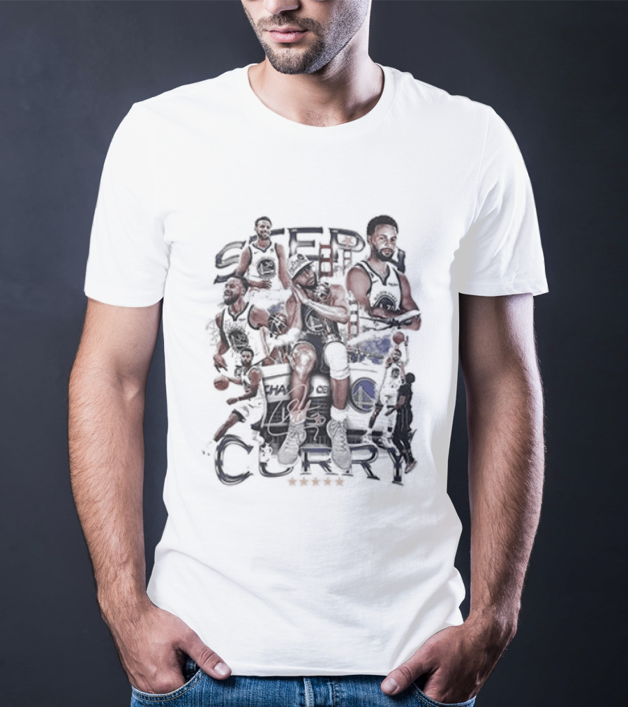 Golden State Warriors Steph Curry Night Night Action Pose Collection T-Shirt