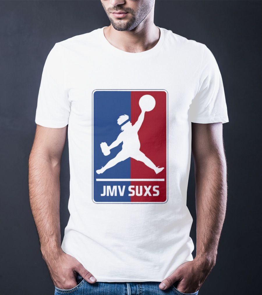 JMV SUXS MLB Jumpman Overweight Baseball Pitcher T-Shirt