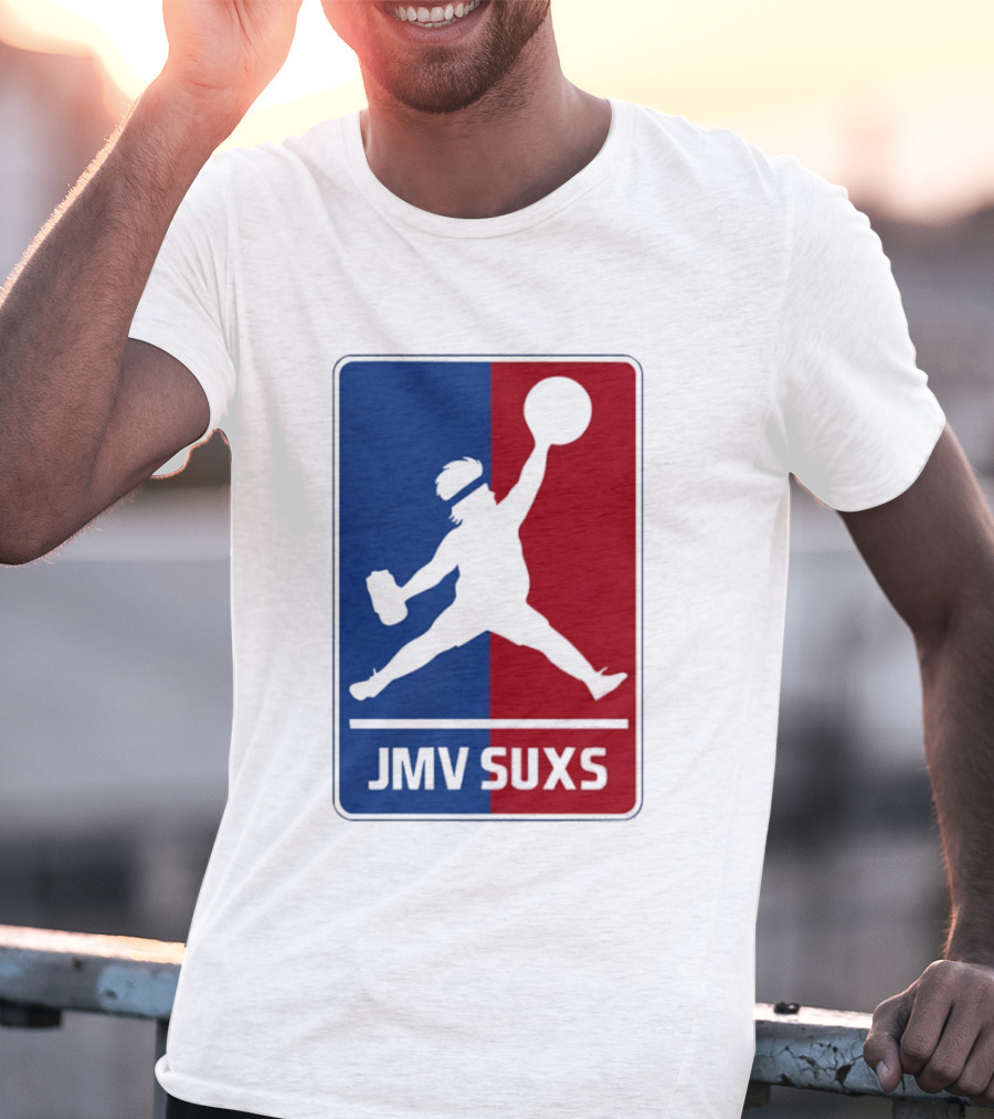 JMV SUXS MLB Jumpman Overweight Baseball Pitcher T-Shirt