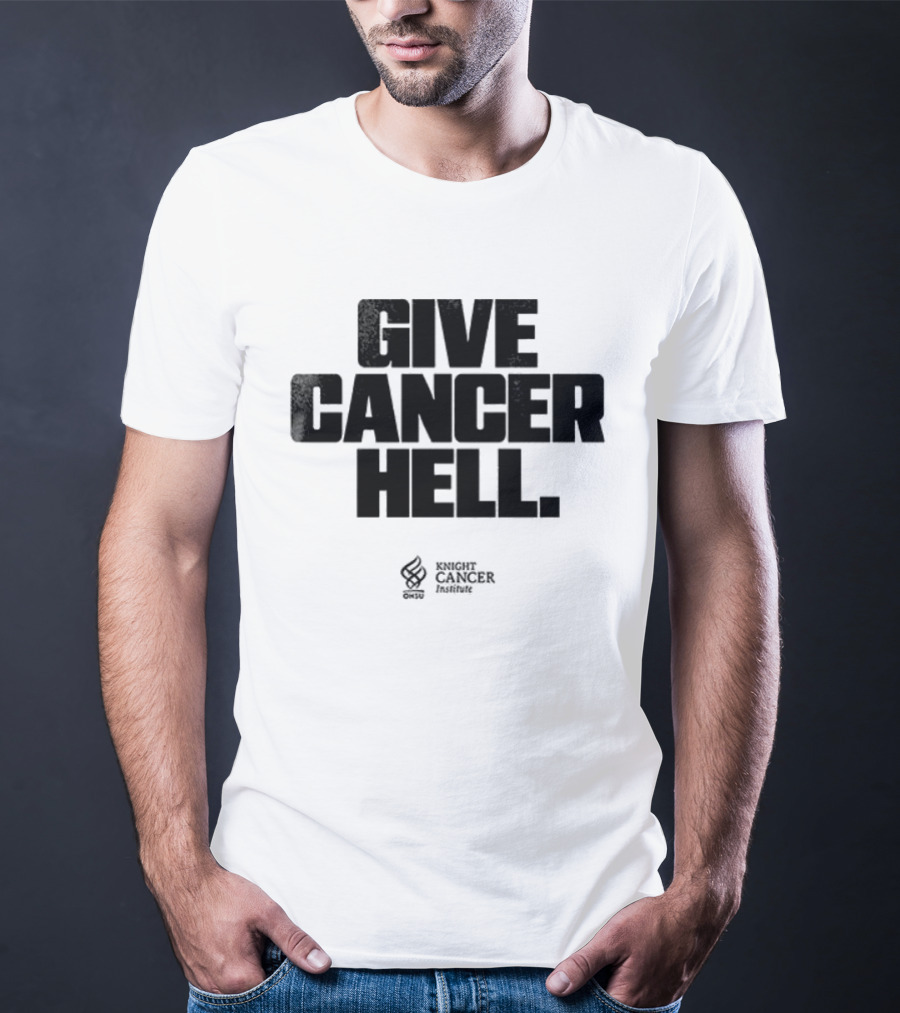 Oregon Ducks Fight Give Cancer Hell Cancer Research Institute T-Shirt