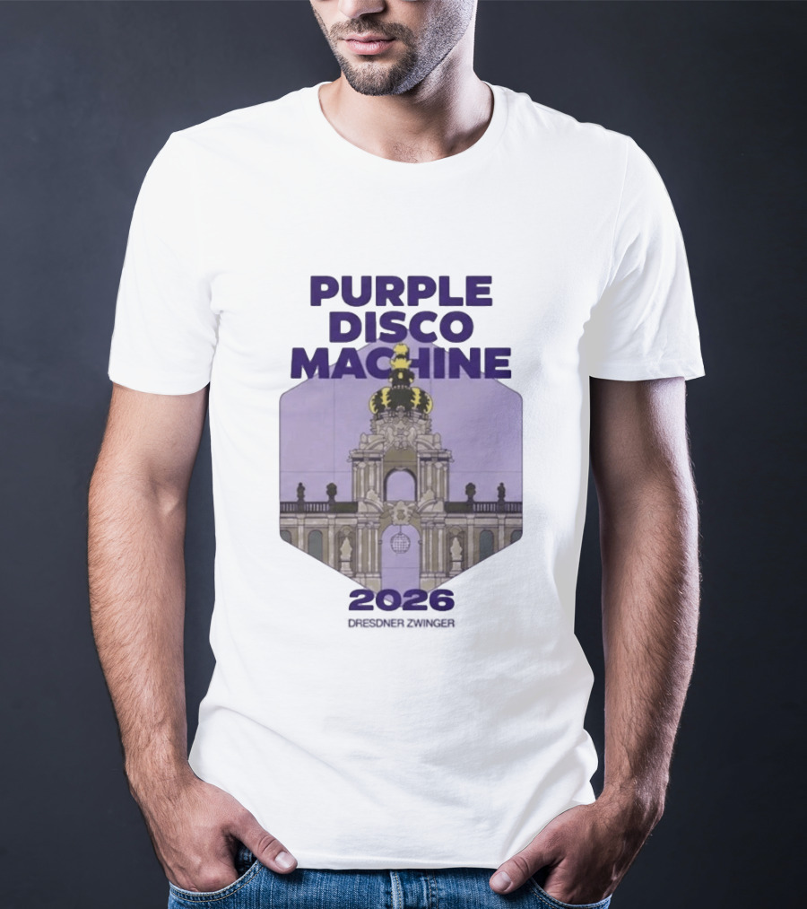 Purple Disco Machine 2026 Dresden Zwinger Vintage Architecture T-Shirt