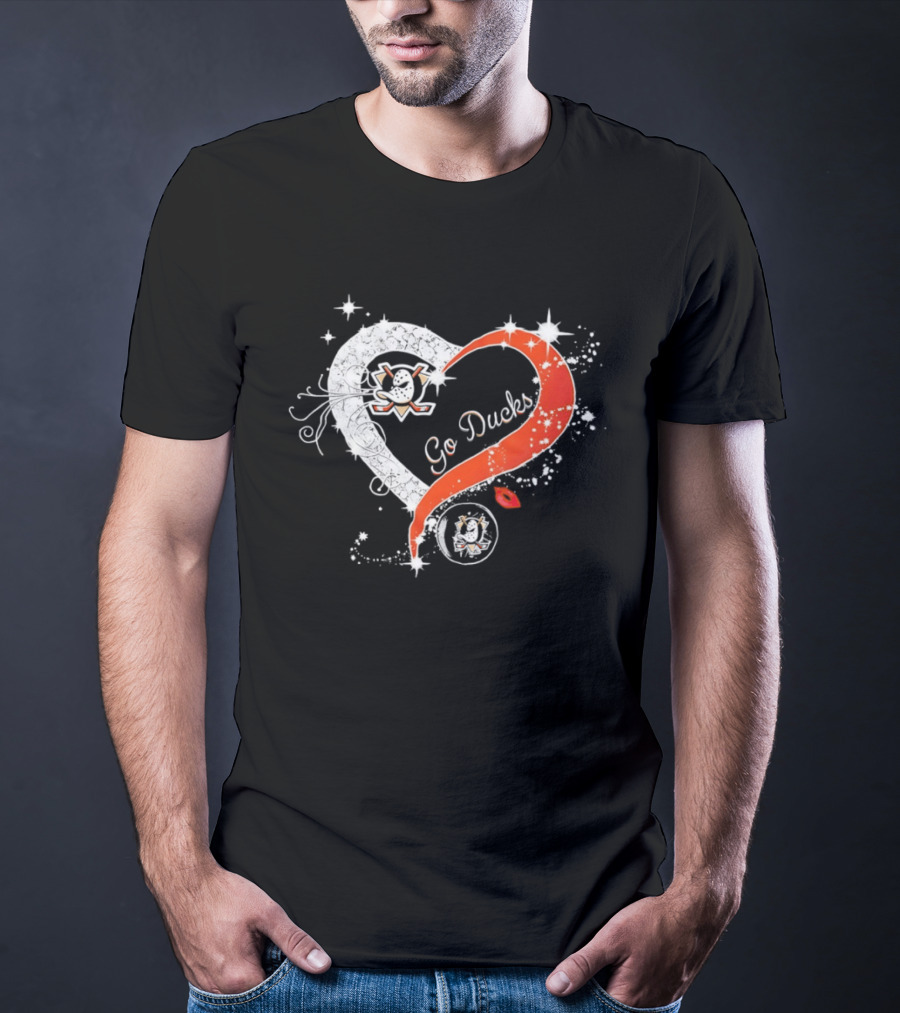 Anaheim Ducks 2026 Go Ducks Heart Motif T-Shirt