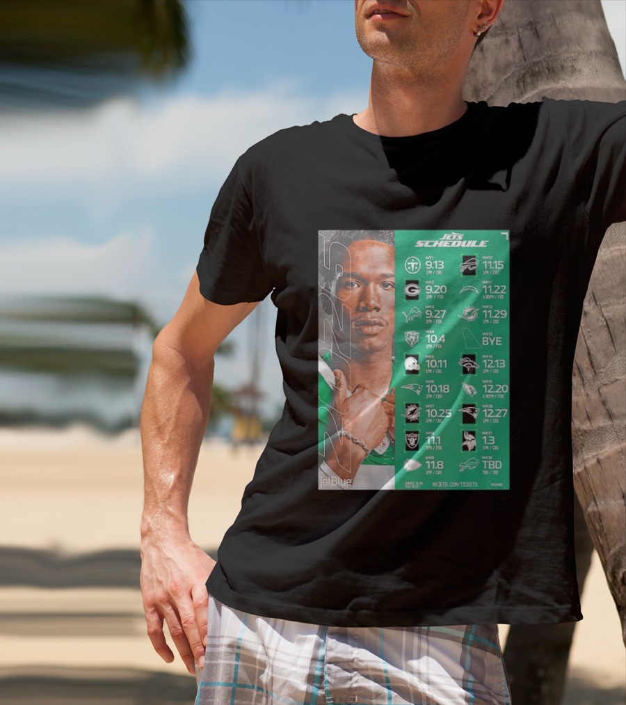 New York Jets 2026 Schedule NFL Matchups And Dates T-Shirt