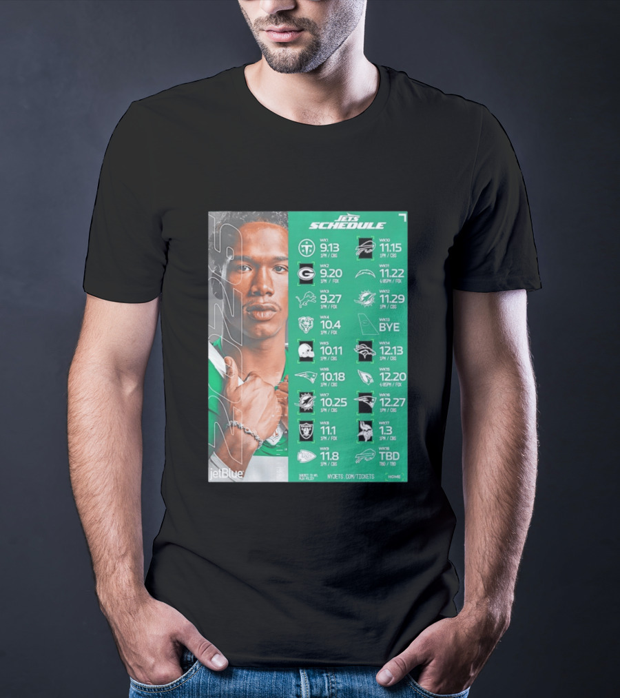 New York Jets 2026 Schedule NFL Matchups And Dates T-Shirt