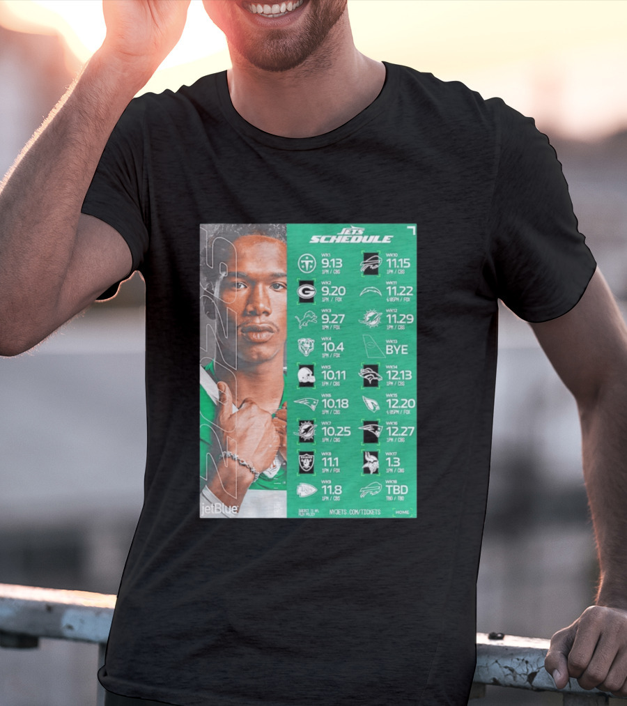 New York Jets 2026 Schedule NFL Matchups And Dates T-Shirt