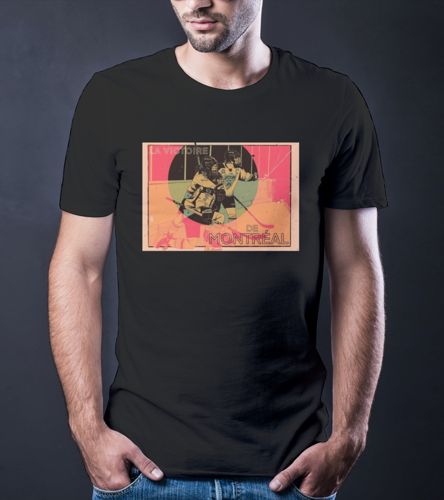 La Victoire De Montréal Hockey Vintage Pop T-Shirt