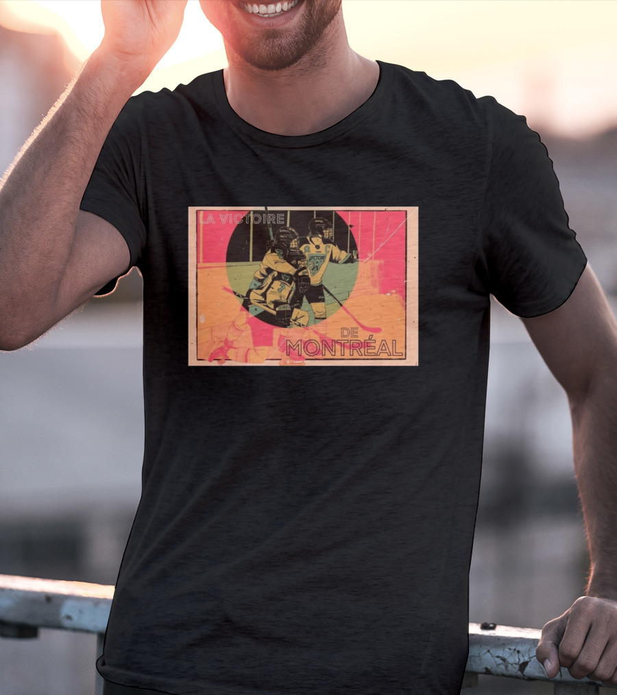 La Victoire De Montréal Hockey Vintage Pop T-Shirt