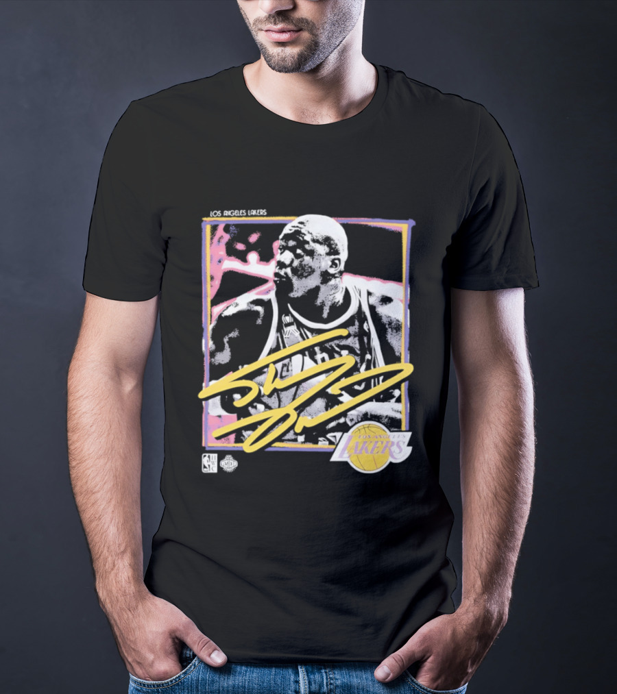 Los Angeles Lakers Shaquille O'Neal 55 Signature NBA Official Merchandise T-Shirt