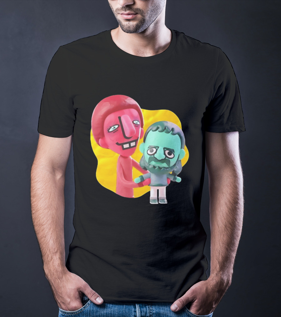 The Best Buds Colorful Character Figures Hugging Playful T-Shirt