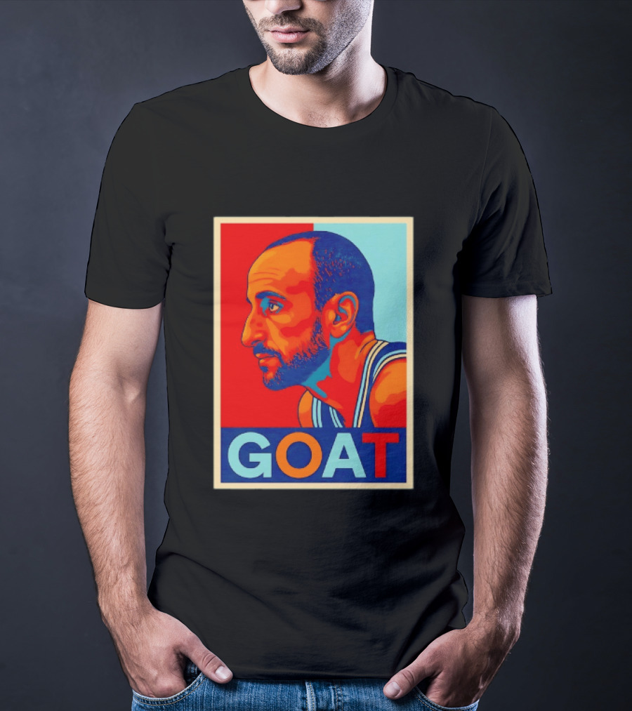 Manu Ginobili GOAT San Antonio Spurs 20 Retro Pop T-Shirt