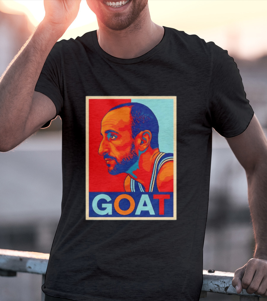Manu Ginobili GOAT San Antonio Spurs 20 Retro Pop T-Shirt