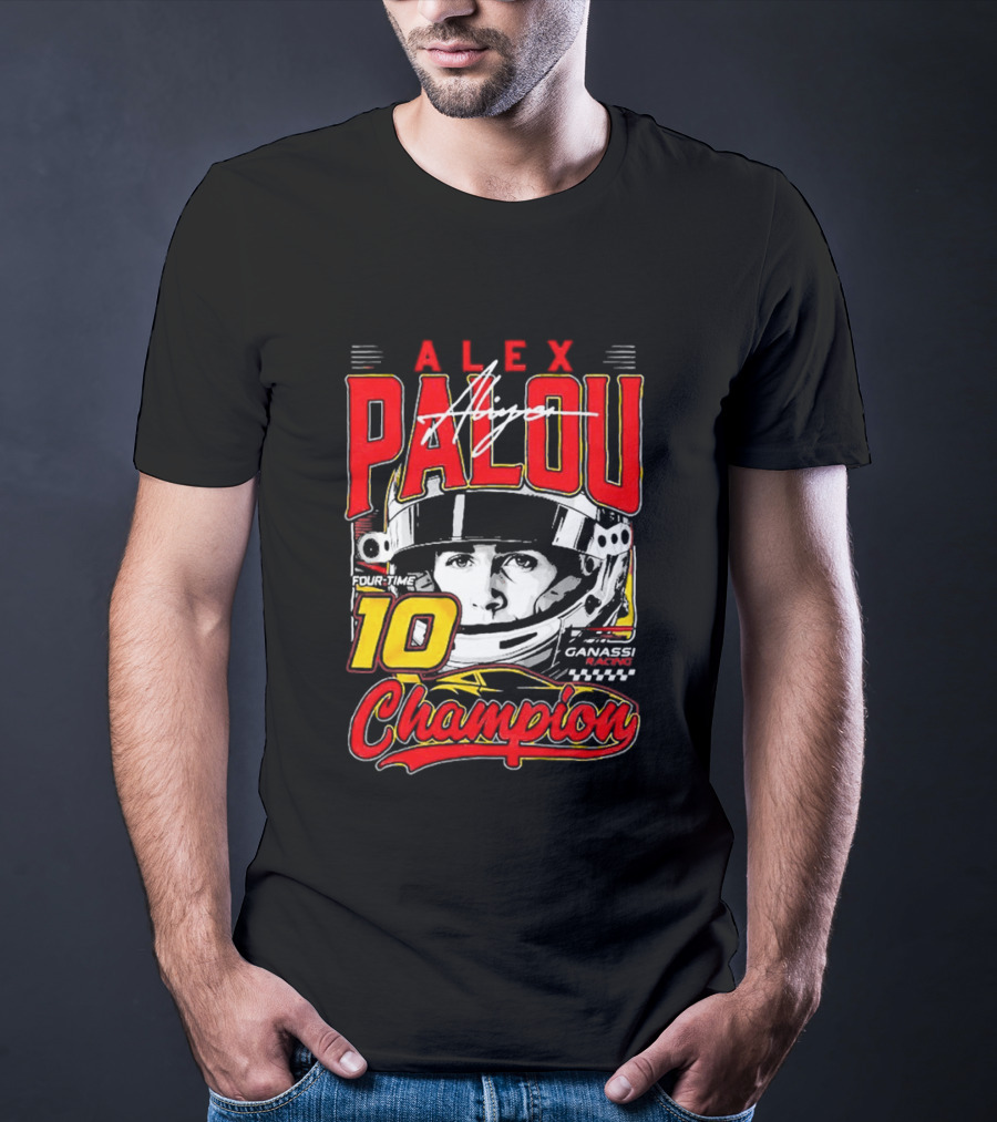 Alex Palou 10 Champion Racing Helmet Signature T-Shirt