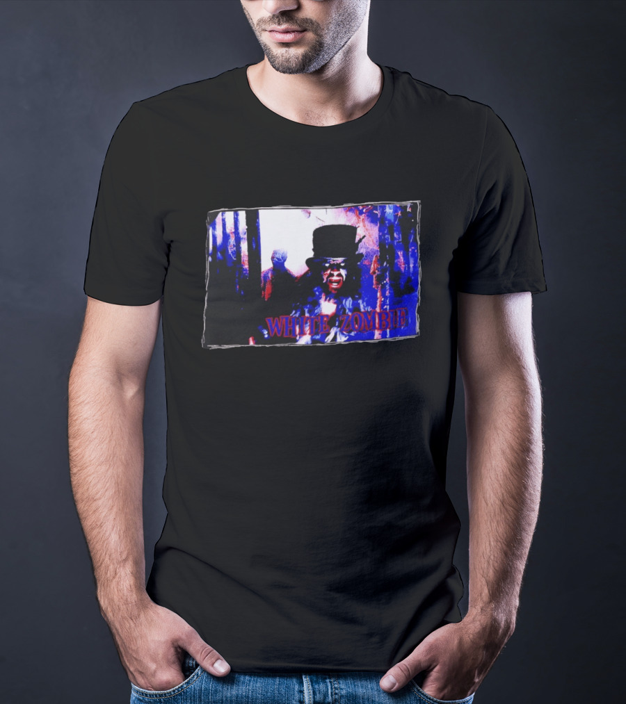 White Zombie Horror Aesthetic Band Cover T-Shirt