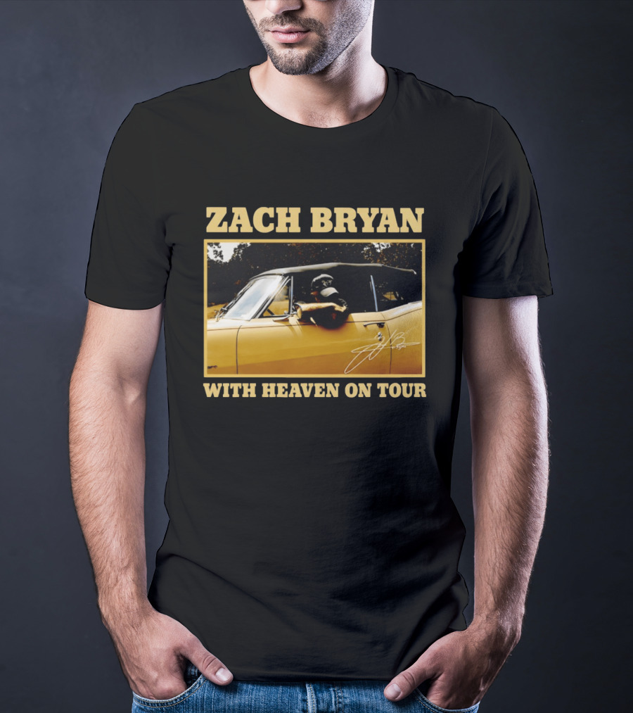 Zach Bryan With Heaven On Tour 2026 Signature Convertible T-Shirt