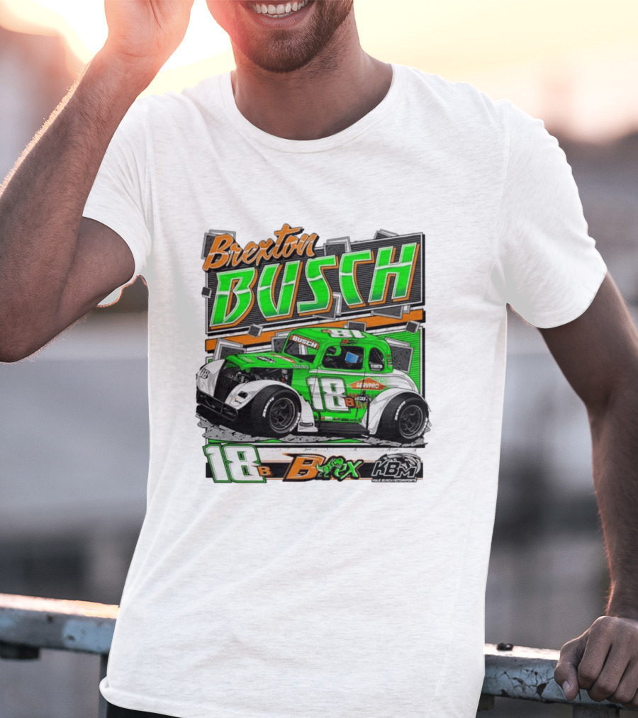 Brexton Busch 18 B Rex KBM Race Car Graphic 2026 T-Shirt
