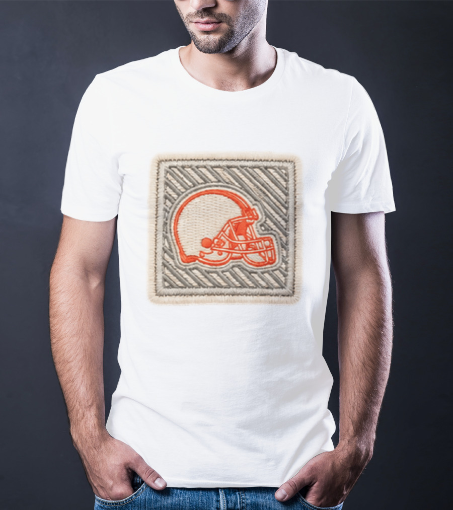 Browns 2026 Training Camp Helmet Patch Retro Style Embroidery T-Shirt