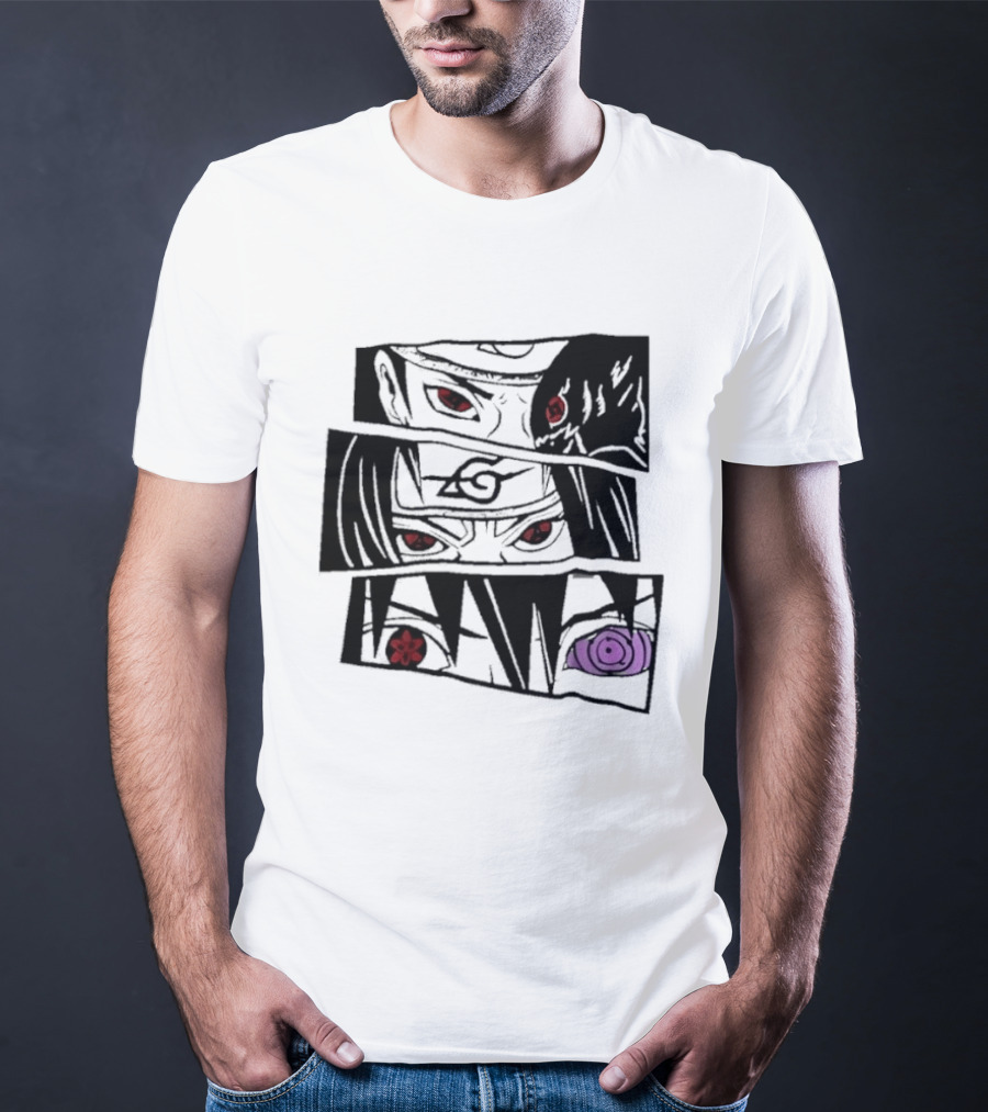 Uchiha Itachi Sasuke Sharingan Rinnegan Eyes Anime Trends 2026 T-Shirt