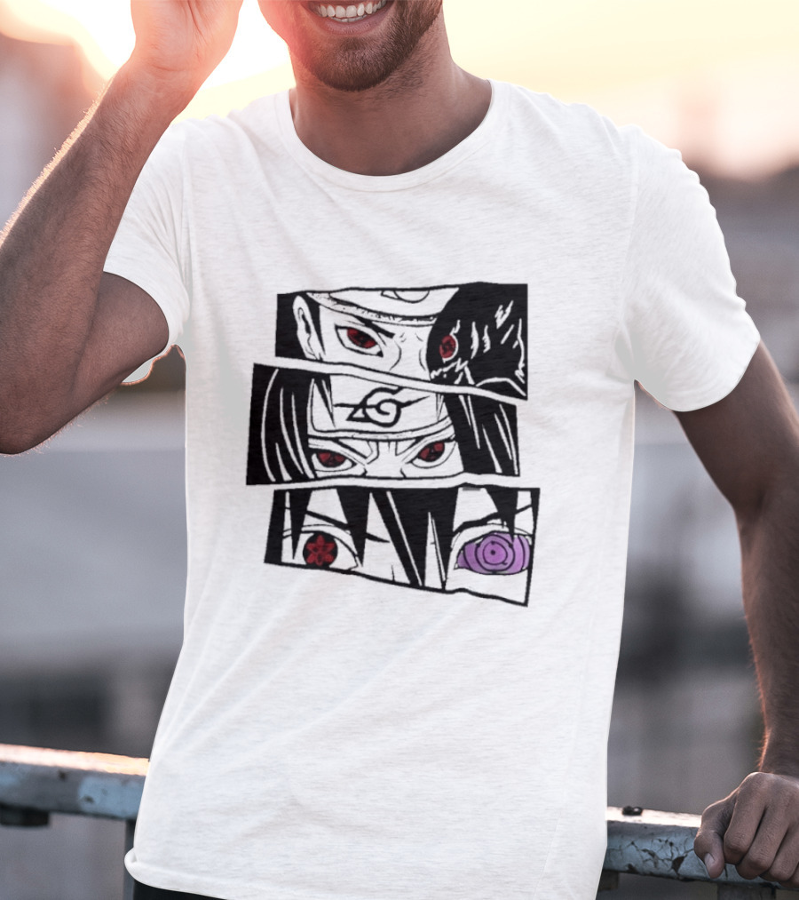 Uchiha Itachi Sasuke Sharingan Rinnegan Eyes Anime Trends 2026 T-Shirt
